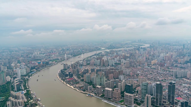 延时摄影上海天际线南浦大桥黄浦江视频素材