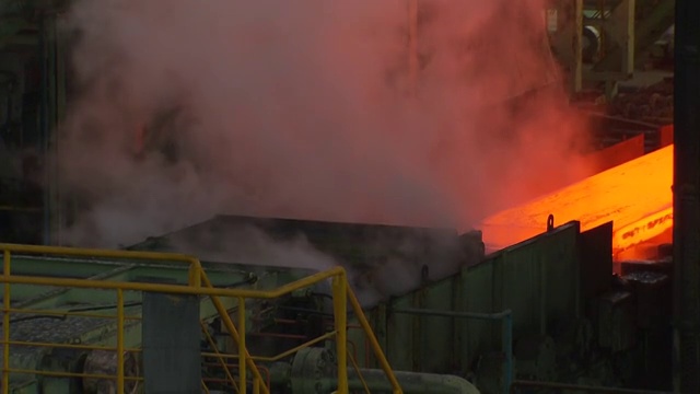 钢铁厂的景色视频素材