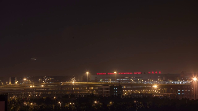 机场飞机起落延时摄影1视频素材