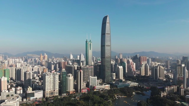 深圳天际线航拍视频素材
