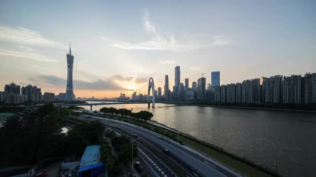 广州塔和珠江新城视频素材