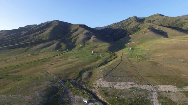 新疆伊犁赛里木湖风光航拍视频素材