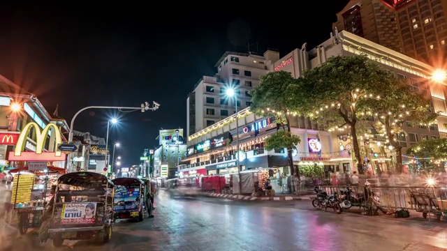 泰国清迈夜市延时摄影视频素材