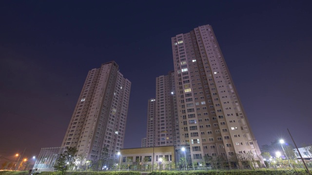 中州市公寓夜景视频下载