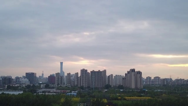 北京：CBD地区日落延时镜头视频素材