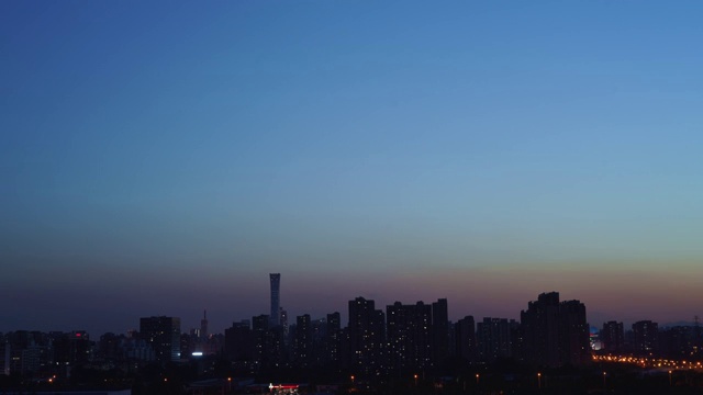 北京：CBD地区傍晚沙尘暴视频素材