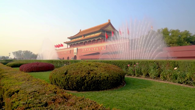北京天安门喷泉4K视频素材视频素材