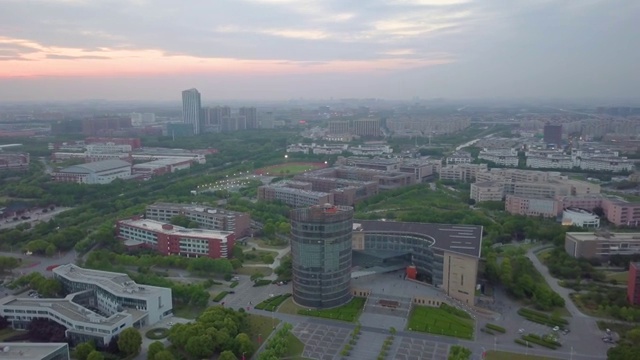 华东师范大学闵行校区4K航拍素材视频素材