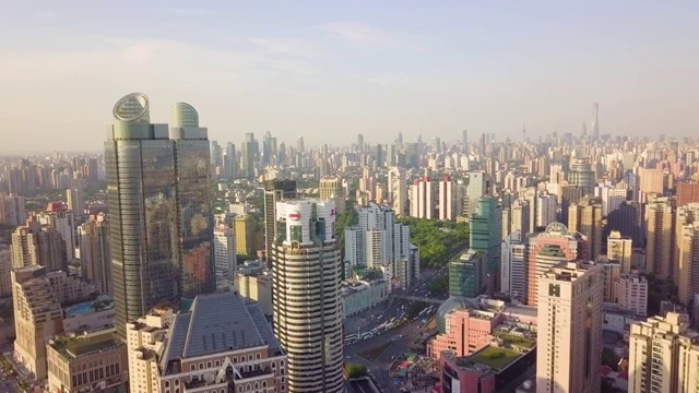 徐家汇港汇恒隆4K航拍视频素材视频素材