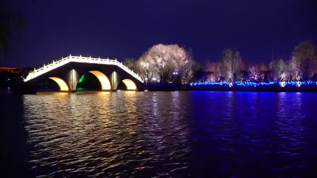 嘉兴南湖夜景4K视频素材视频素材