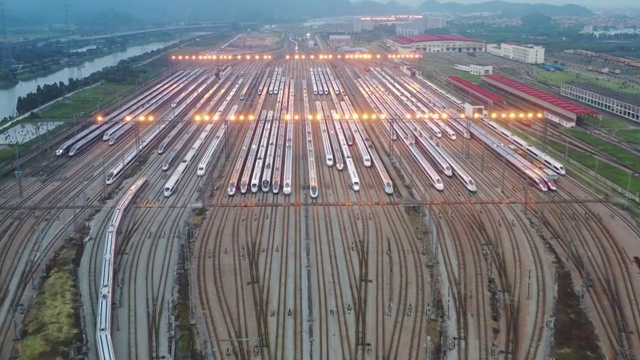 航拍中国高铁视频素材