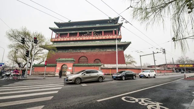 北京鼓楼大街视频素材
