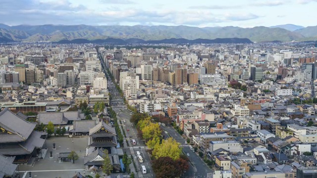 日本京都城市建设视频素材