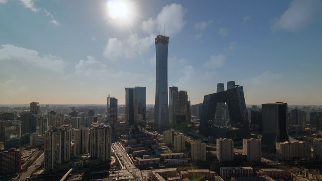 北京国贸商务区城市建设视频素材