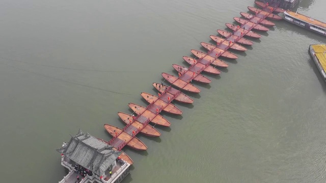 航拍潮州广济桥视频素材