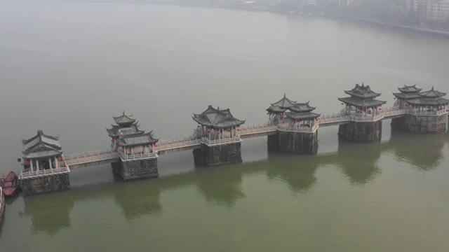 航拍潮州广济桥视频素材