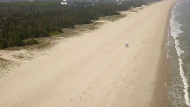 航拍广东省阳江市海陵岛沙滩风光视频素材