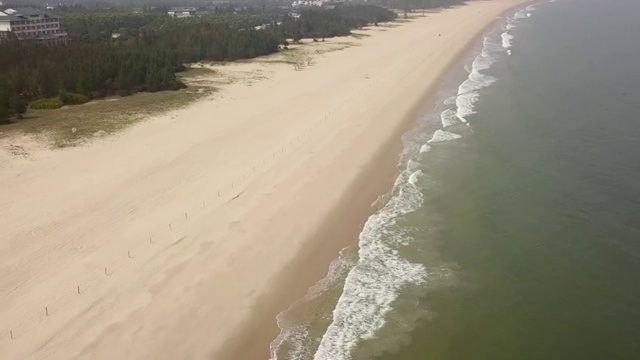 航拍广东省阳江市海陵岛沙滩风光视频素材