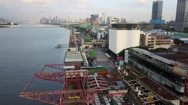 航拍广东省广州市金融新区视频素材