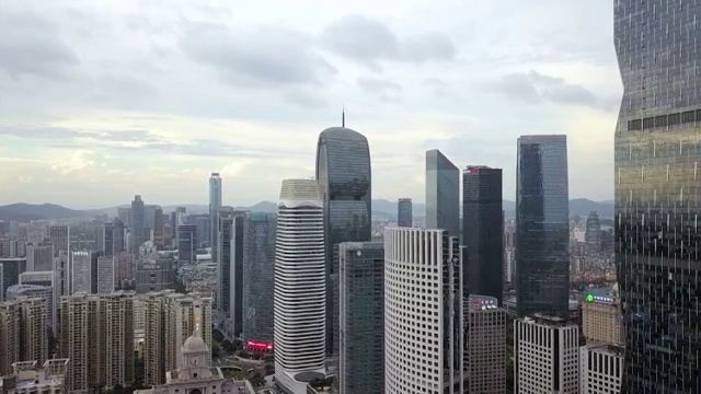 航拍广东省广州市CBD视频素材