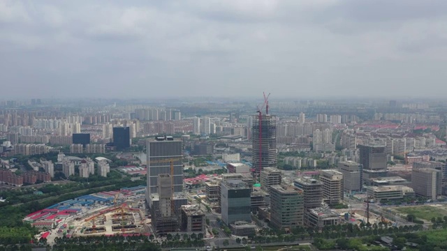 航拍中国上海市中心视频素材