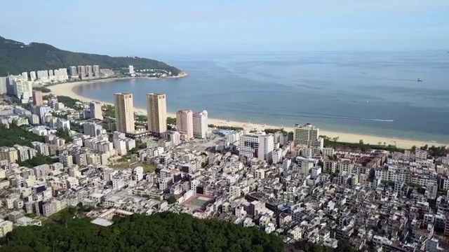 航拍广东省阳江海陵岛码头视频素材