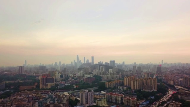 航拍广东省广州市城市风光视频素材