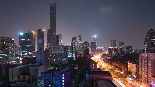 北京国贸延时风光视频素材