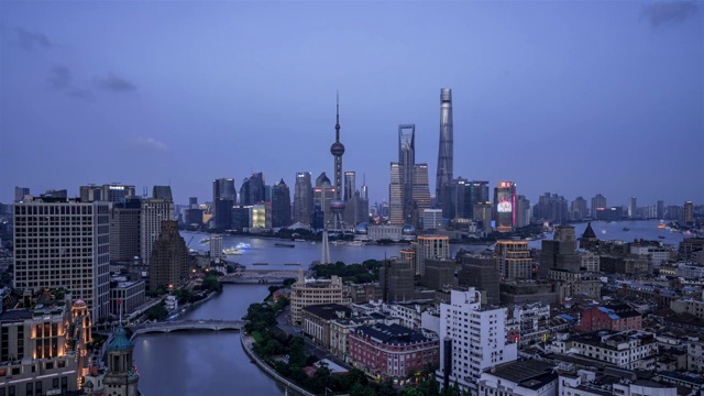 上海城市天际线视频素材