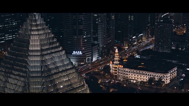 航拍上海大世界视频素材