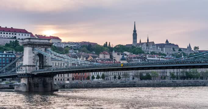 奥地利布达佩斯多瑙河视频素材