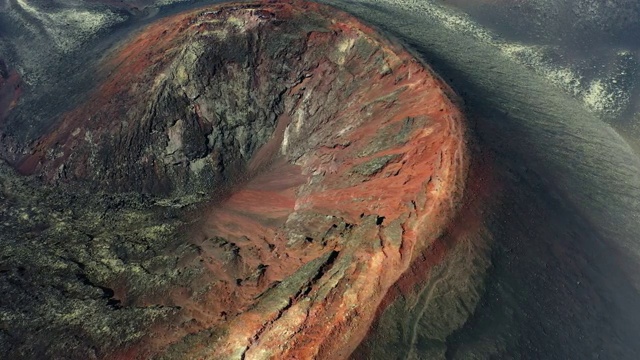 航拍火山口视频素材