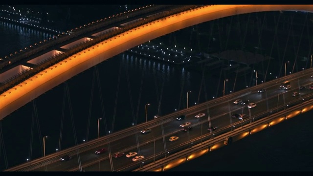 航拍上海卢浦大桥视频素材