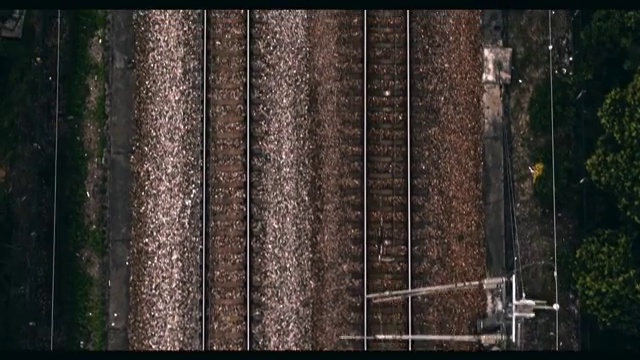 航拍上海火车视频素材