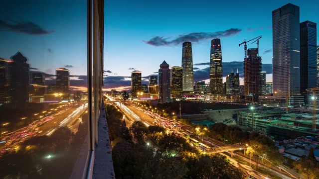 北京国贸延时摄影视频素材