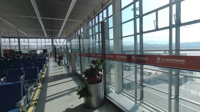 青海西宁机场视频素材