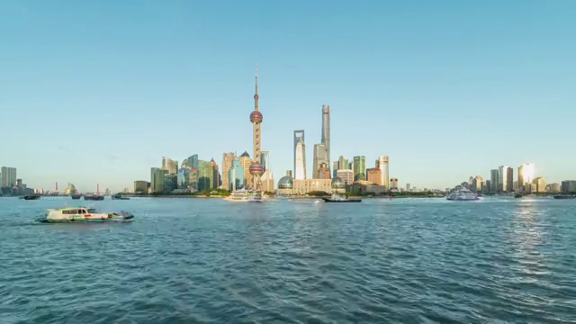 上海陆家嘴延时视频素材