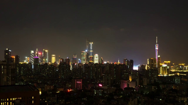 广东省广州市cbd远景高视角鸟瞰图视频素材