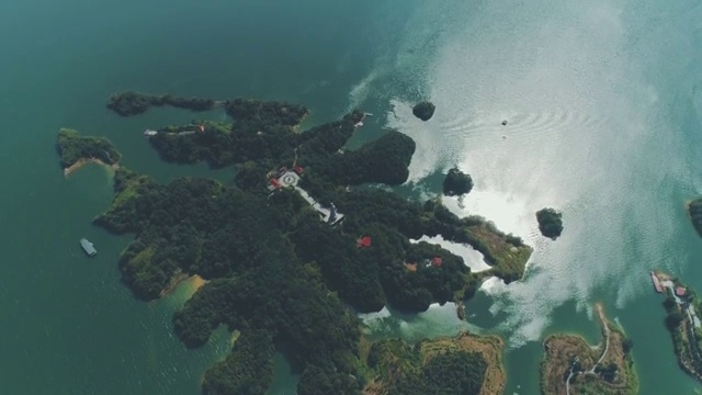 西海湖中观音岛视频素材