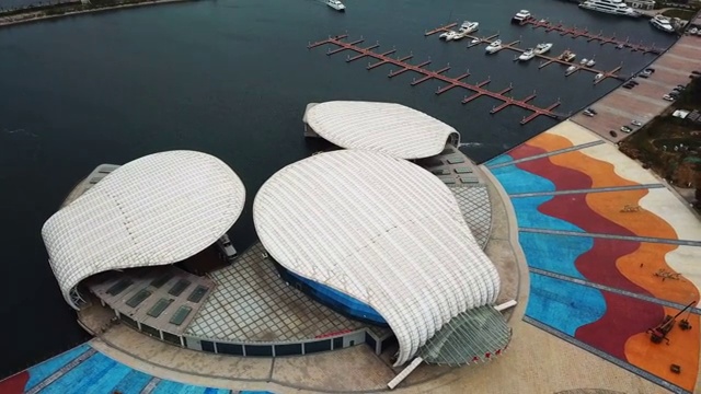 三贝明珠港口航拍视频素材