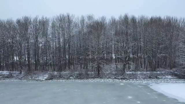 雪中大河视频素材