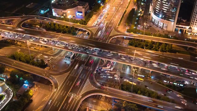 北京国贸桥夜景视频素材