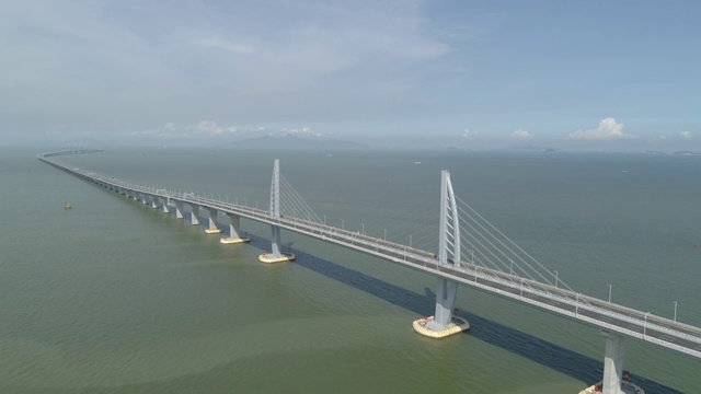 超级工程港珠澳大桥航拍视频视频素材