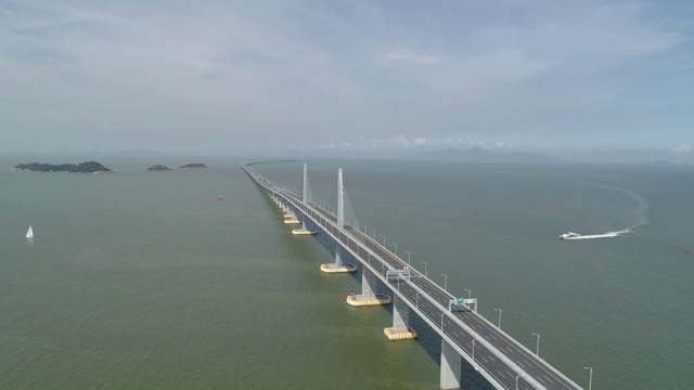 超级工程港珠澳大桥航拍视频视频素材