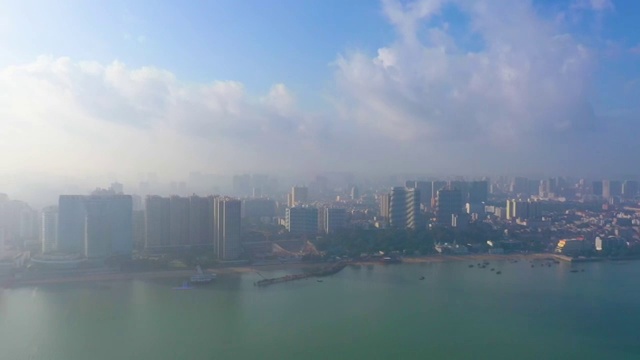 中国广西北海市的海岸城市风光视频素材