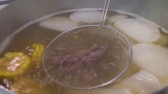 潮汕牛肉火 牛肉视频素材