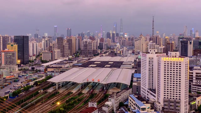 上海火车站4K延时摄影素材视频素材
