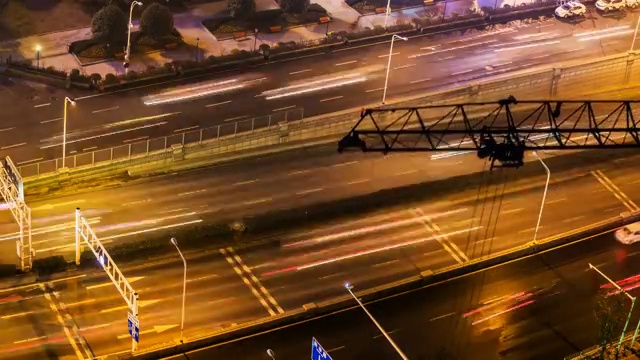中国武汉火车站夜景延时摄影视频素材