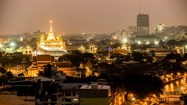 泰国城市景观延时摄影视频素材