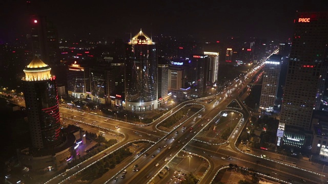 北京城市建筑夜景视频素材